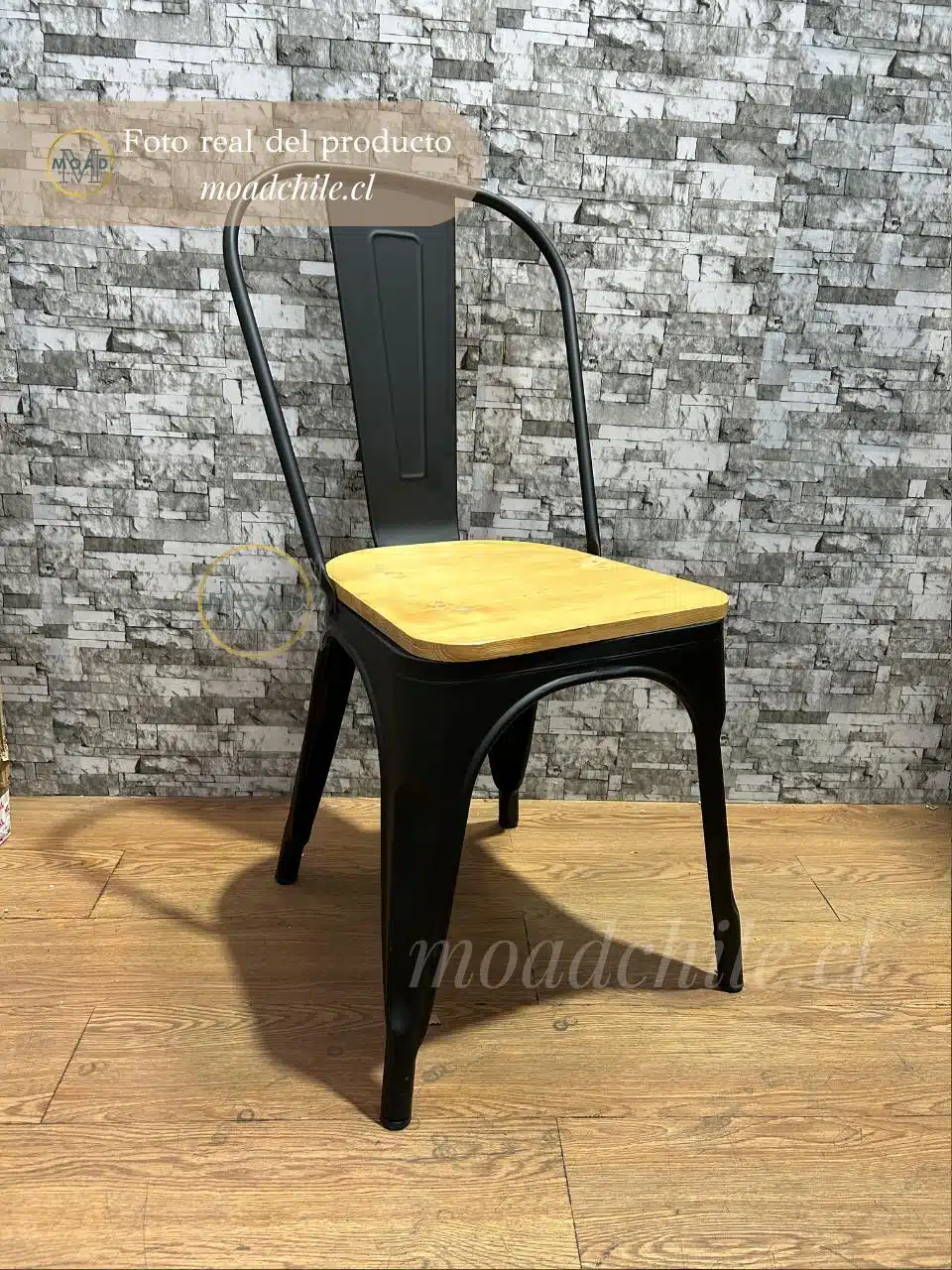 SILLA TOLIX WOOD ASIENTO MADERA NEGRO