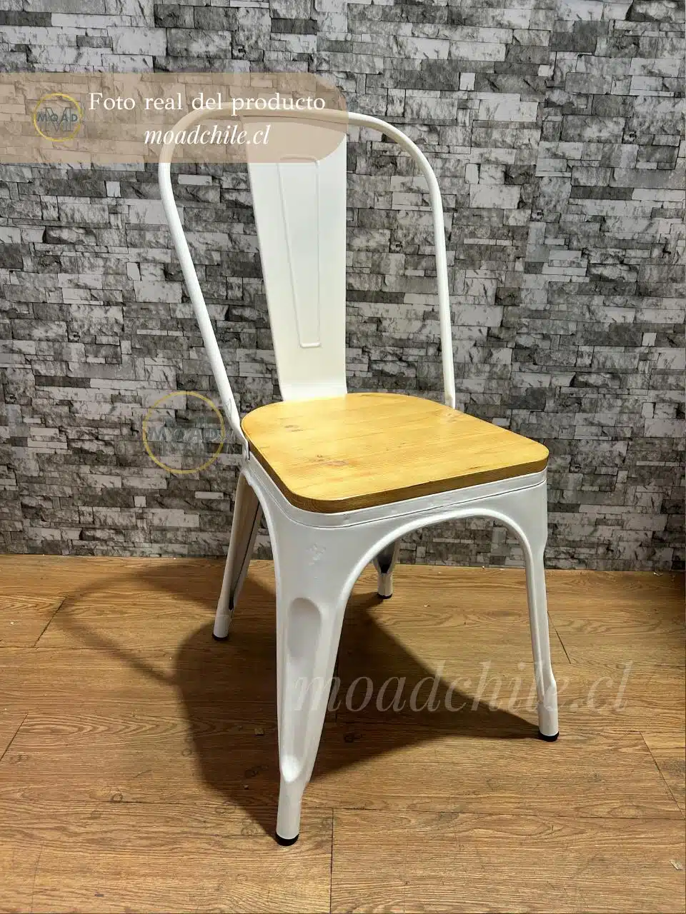 SILLA TOLIX WOOD ASIENTO MADERA  BLANCO
