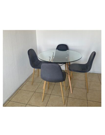 Comedor Redondo Paris Terciopelo 100cm