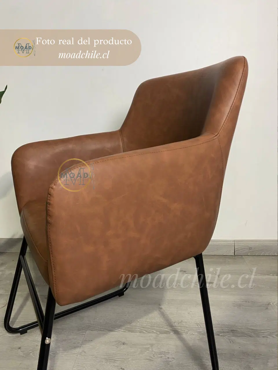 BUTACA ALBANIA ECOCUERO CON PATAS NEGRAS Y ANTEBRAZOS 5 (7)