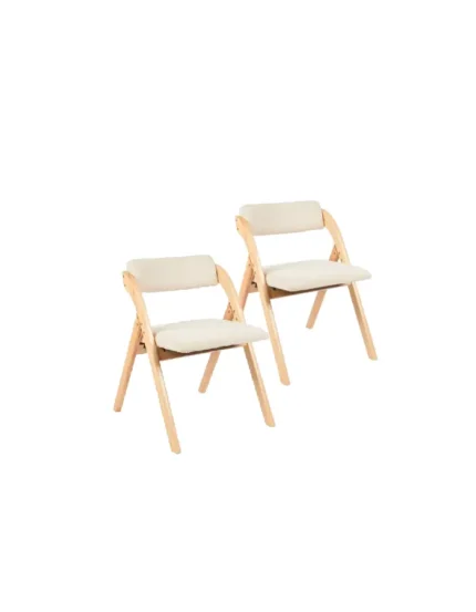Pack 2 Sillas Betlahem de madera plegable acolchada