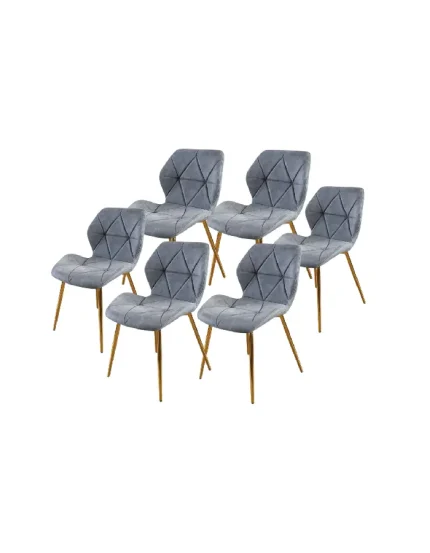 Pack 6 Sillas Fiori Lexus Patas Doradas
