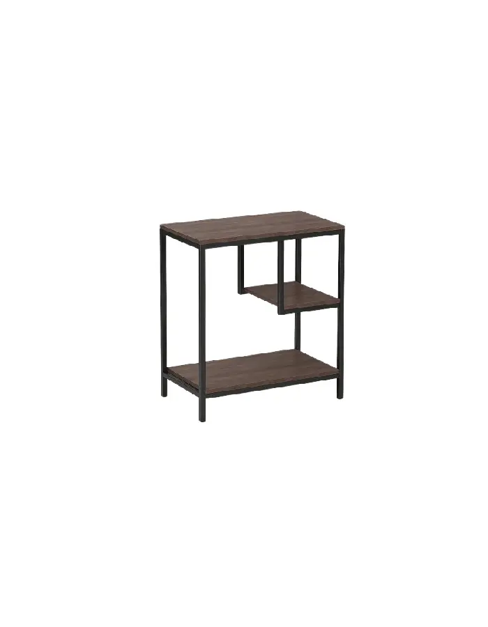 Mesa Auxiliar de 3 Niveles con Estantes Abiertos