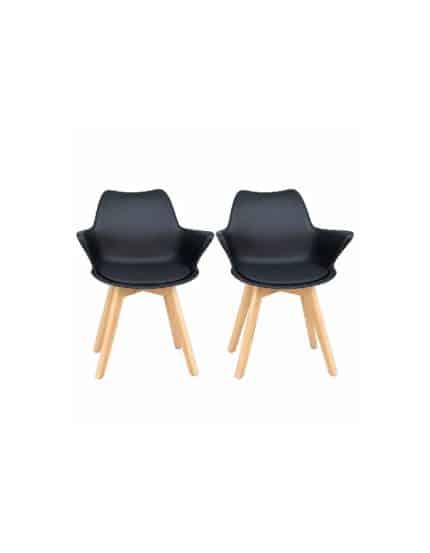 Pack 2 Butacas Eames con Cojin y patas de Madera